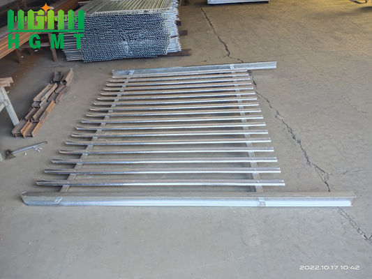 Hitam 3600mm Ketinggian Tubular Steel Pagar Keamanan Untuk Rumah