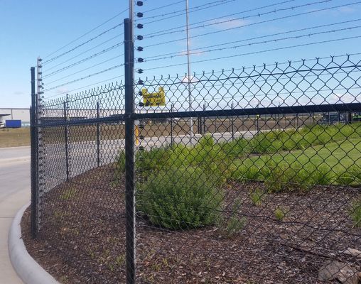 Pagar Rantai Galvanis Celup Panas Dilapisi PVC Diameter Kawat 2.0mm