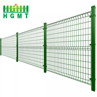 ECO Friendly PVC Lapisan 3D Curved Welded Wire Mesh Pagar RAL6007 Warna