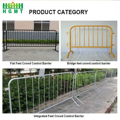 Bridge Foot 2m X 0.9m Metal Crowd Control Barrier Untuk Festival