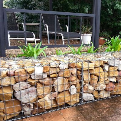 Tahan stainless steel Gabion Wire Mesh 1.8mx0.5mx2m Pvc dilapisi