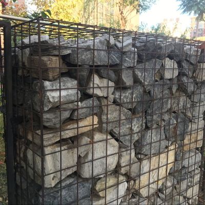 Galvanis Las 3mx1mx1m Gabion Wire Mesh Untuk Pantai Sungai Pertahanan Tembok