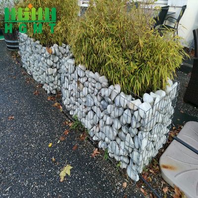 Dinding Keranjang Wire Mesh Tenun Gabion Galvanis 2*1*1m Untuk Pagar Taman