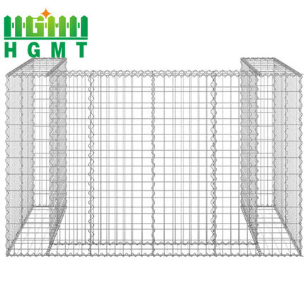 Iso Galvanized 2mx1mx1m Gabion Wire Mesh Stone Cage Baskets