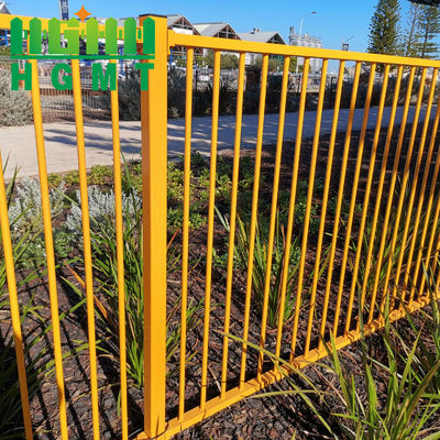 Iso9001 Tubular Steel Fence Taman Picket Top awet