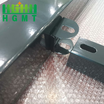 Square Post Steel Tubular Fence Yard Dekorasi Kolam Renang Hitam Pvc Lapisan