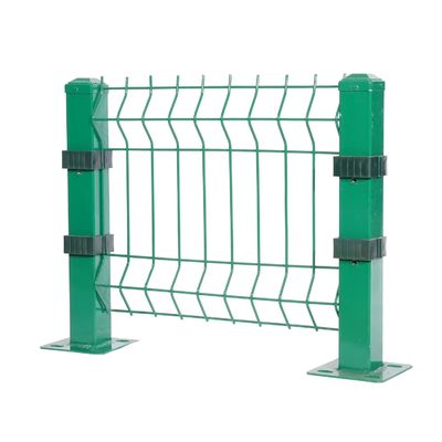 Mudah dirakit Customized Metal PVC dilapisi 3d V Bending Welded Wire Mesh Pagar Panel Curved Pagar