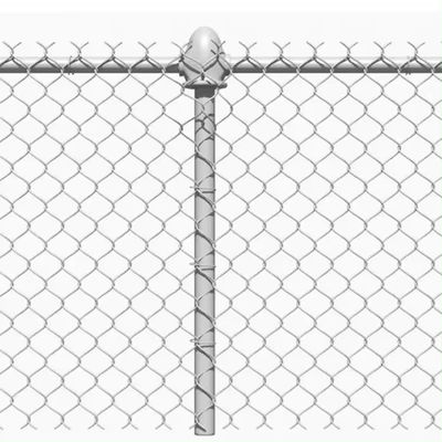 Disesuaikan Hexagonal Diamond Pvc Coated Cyclone Iron Wire Mesh Metal Netting Panel Galvanized Industry Chain Link Fence