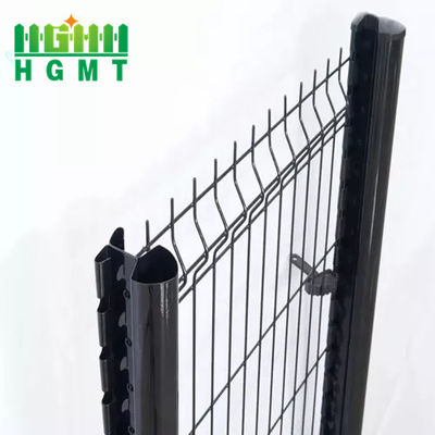 Kualitas tinggi Taman Pertanian Outdoor PVC Lapisan Galvanized V Bend melengkung 3d Wire Mesh Pagar Panel