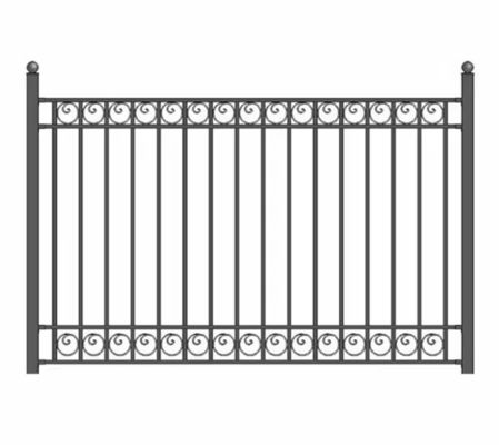 Panel pagar besi tempa Ukuran grosir