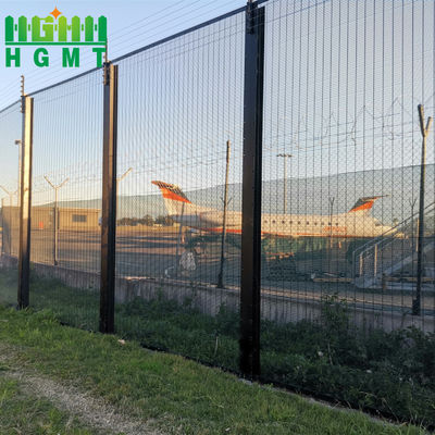 358 High Security Anti Climb Wire Mesh Fence Panel 1,5 m Luar ruangan WPC Frame Clear View Metal Baja