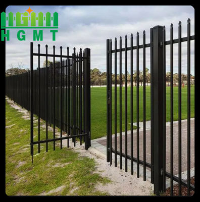Kelas tinggi modern hiasan besi tempa gerbang dan pagar