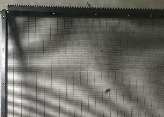 Pagar keamanan anti pendakian berlapis PVC galvanis Lebar 2M