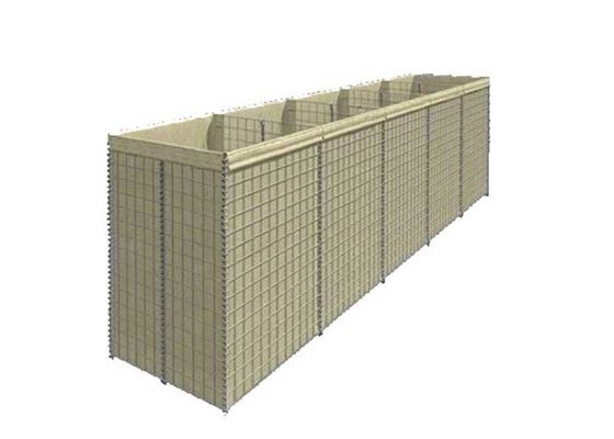 Hijau 76x76mm HESCO Wall Wire Basket Rock Wall yang mendukung