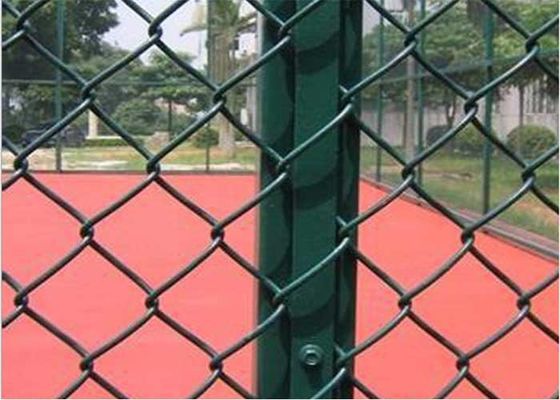 Pvc dilapisi hijau taman bermain Q195 Chain Wire Mesh Pagar