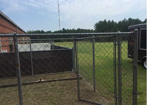 Stadium Cyclone Vinyl Covered Chain Link Fence 4.0mm Wire Dia