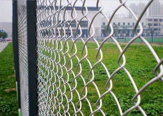 8 ft Chain Link Pagar Hitam Logam Chain Link Pagar PVC Lapisan
