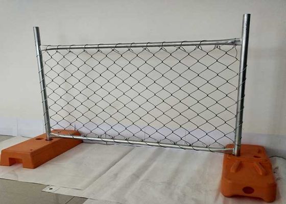 Besi Mobile Chain Link Konstruksi Pagar 100 * 100mm Standar Amerika