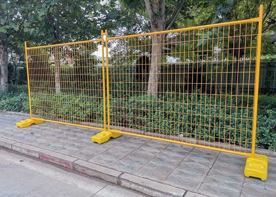 Kuning 2,1m Retraktable Temporary Fence 100x200mm Mesh Hole