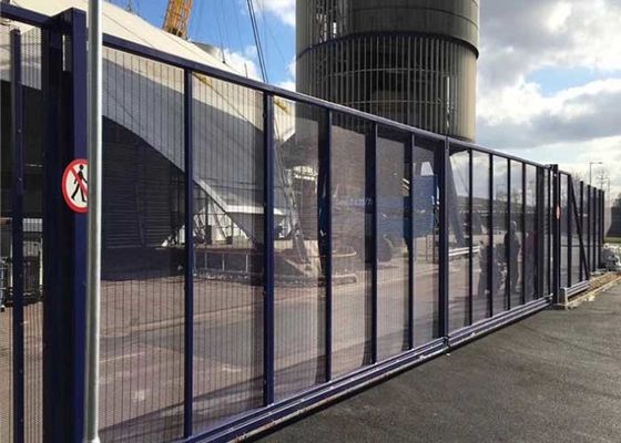 RAL6005 2400mm Pagar Keamanan Anti Panjat Jaring Baja Dilapisi Bubuk