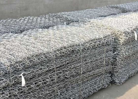 Galvanized 80mmx100mm Gabion Wire Mesh Batu Pertahanan Wall Kandang