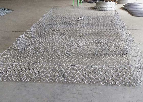 100*120mm Mesh W1.5m Kotak Wire Lapisan PVC Untuk Batu