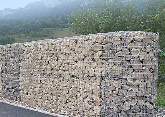 H6m Pvc dilapisi Gabion Wire Mesh Gabion Stone Wall Fence