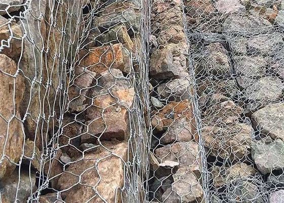 Anti Korosi Gabion Mesh Hexagonal Gabion Baskets 2mx1mx1m
