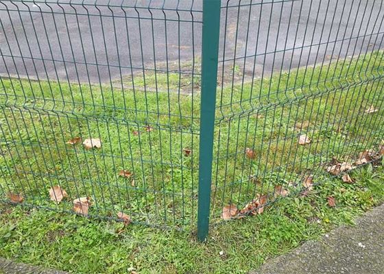 Galvanized RAL6005 Green V Mesh Fencing 2.5m Lebar Bulat Post